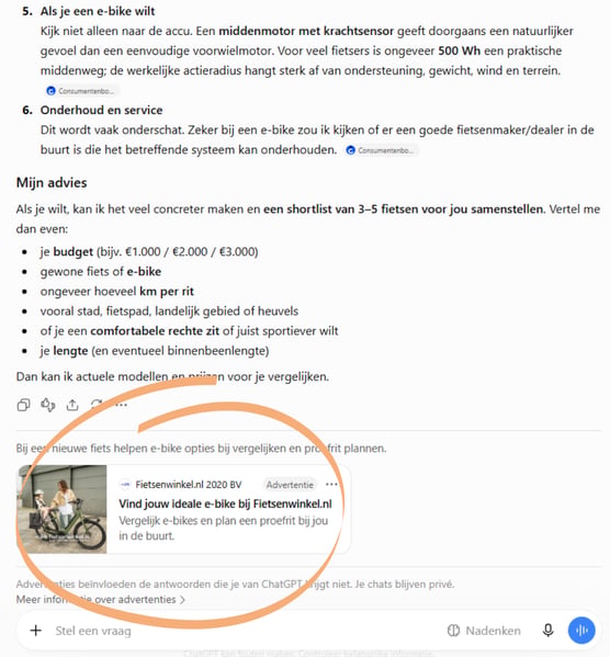 Afbeeldingen blog ChatGPT Ads
