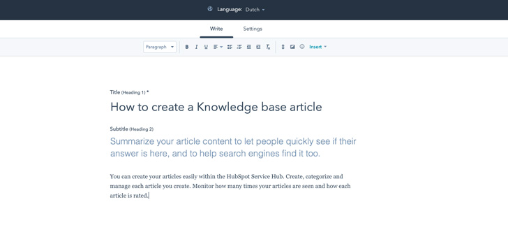 Knowledge base articles