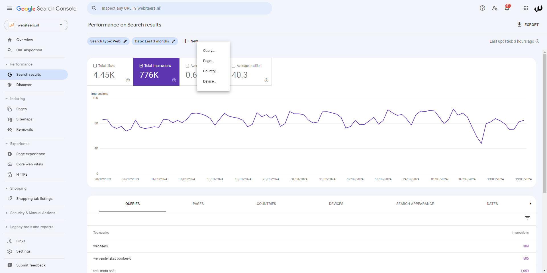 on-page-seo-prestaties-filter-gsc